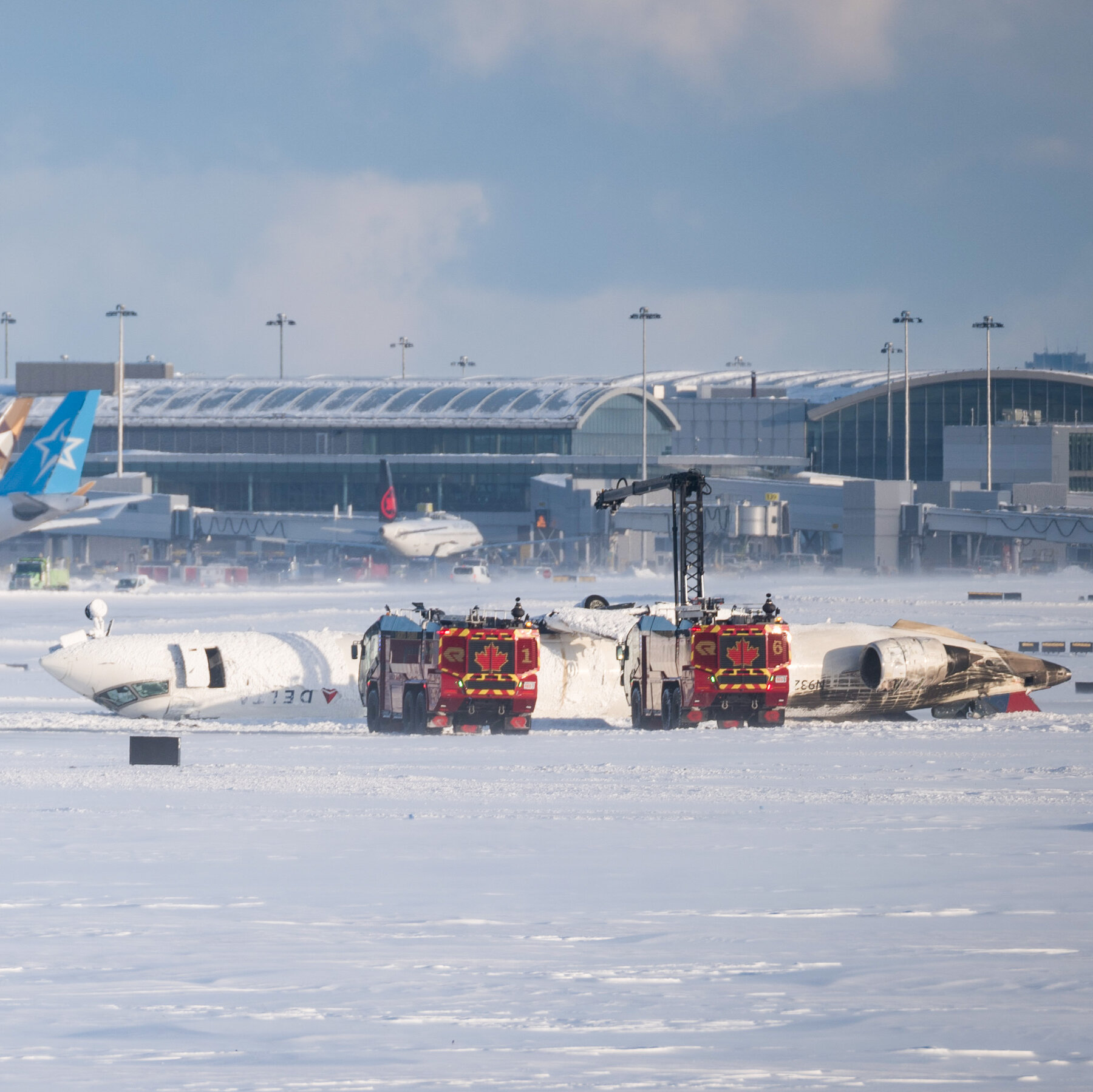 A Passenger Jet Flips and Burns, but Tragedy Is Averted This Time
