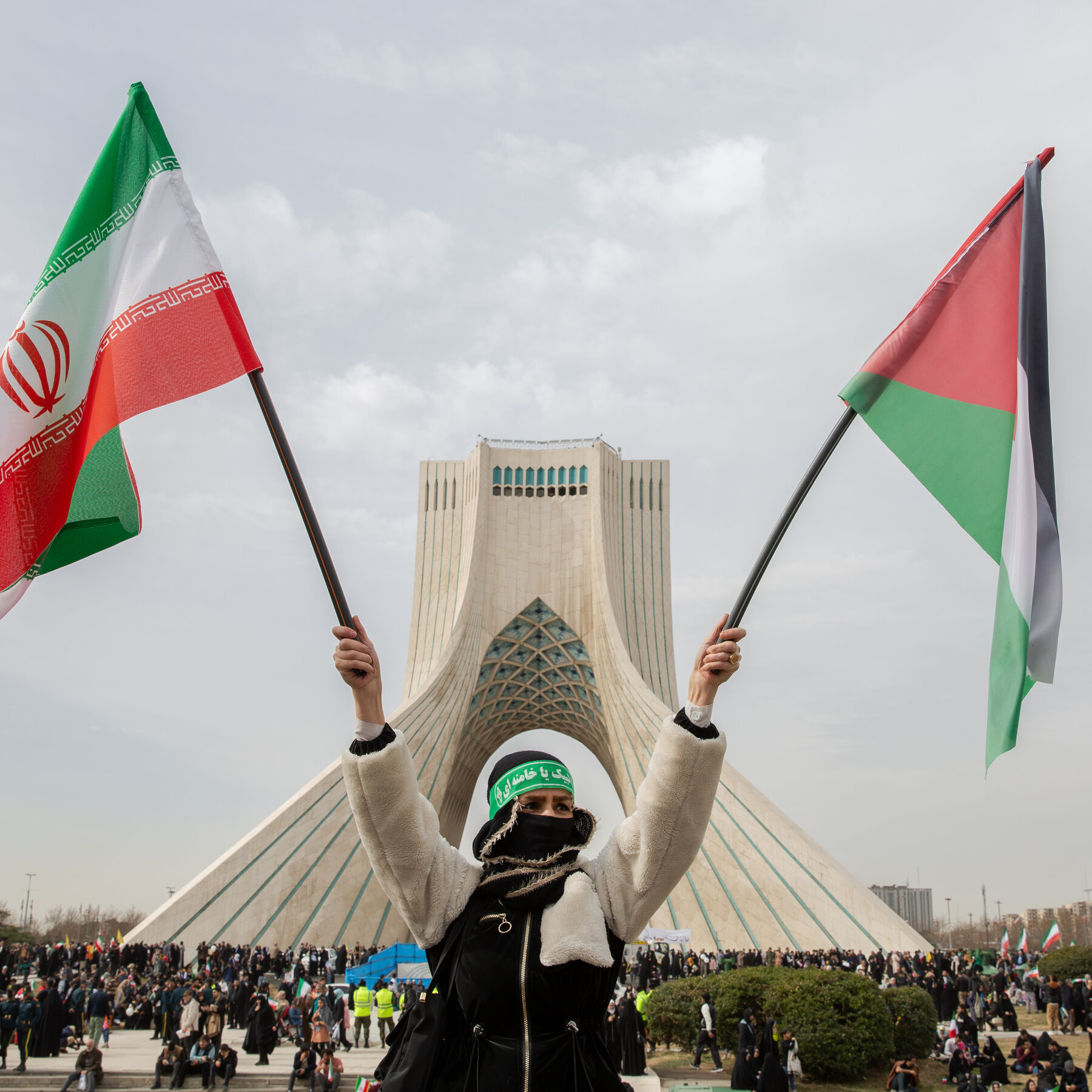 Iran Commemorates Revolution, With U.S. Warships Lurking Off the Coast