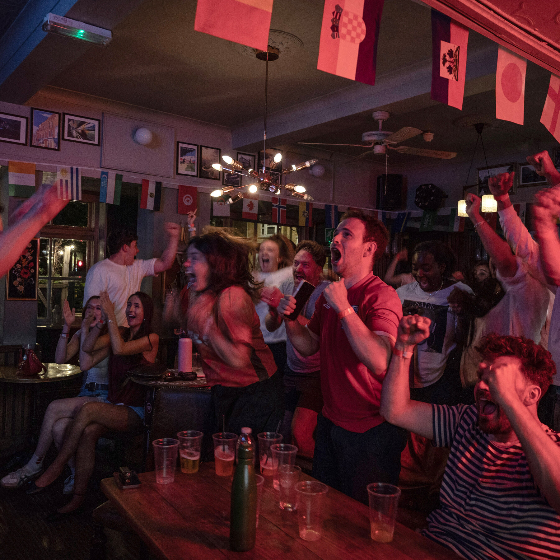 Fatigue, Tension, Joy: England Pulls a World Cup All-Nighter